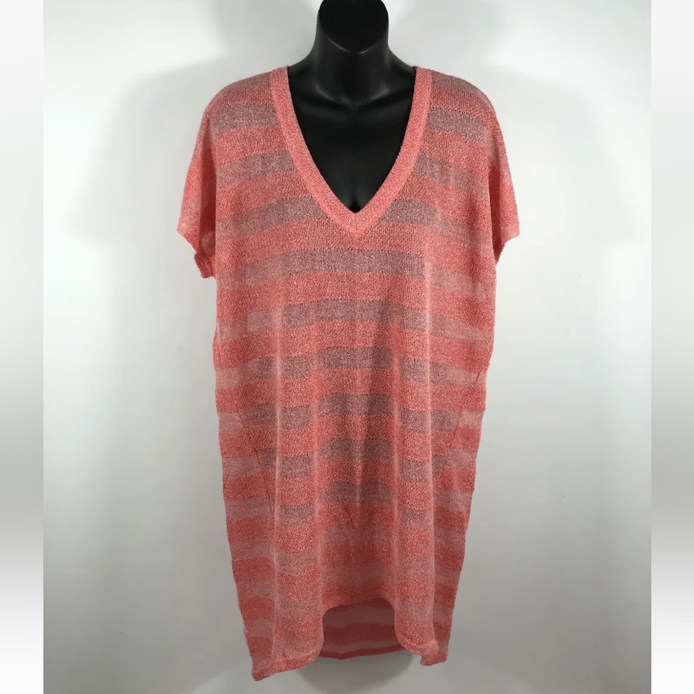 JORDAN TAYLOR Pink Short Sleeve Pull-over Swim Cover Up Women - Size XL -NWT